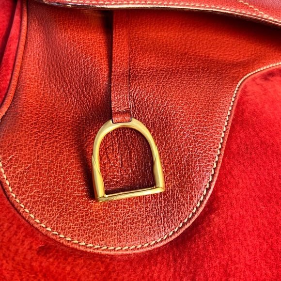 Gucci Scarlet Red Backpack with Gold Accents - Picture 8 of 14